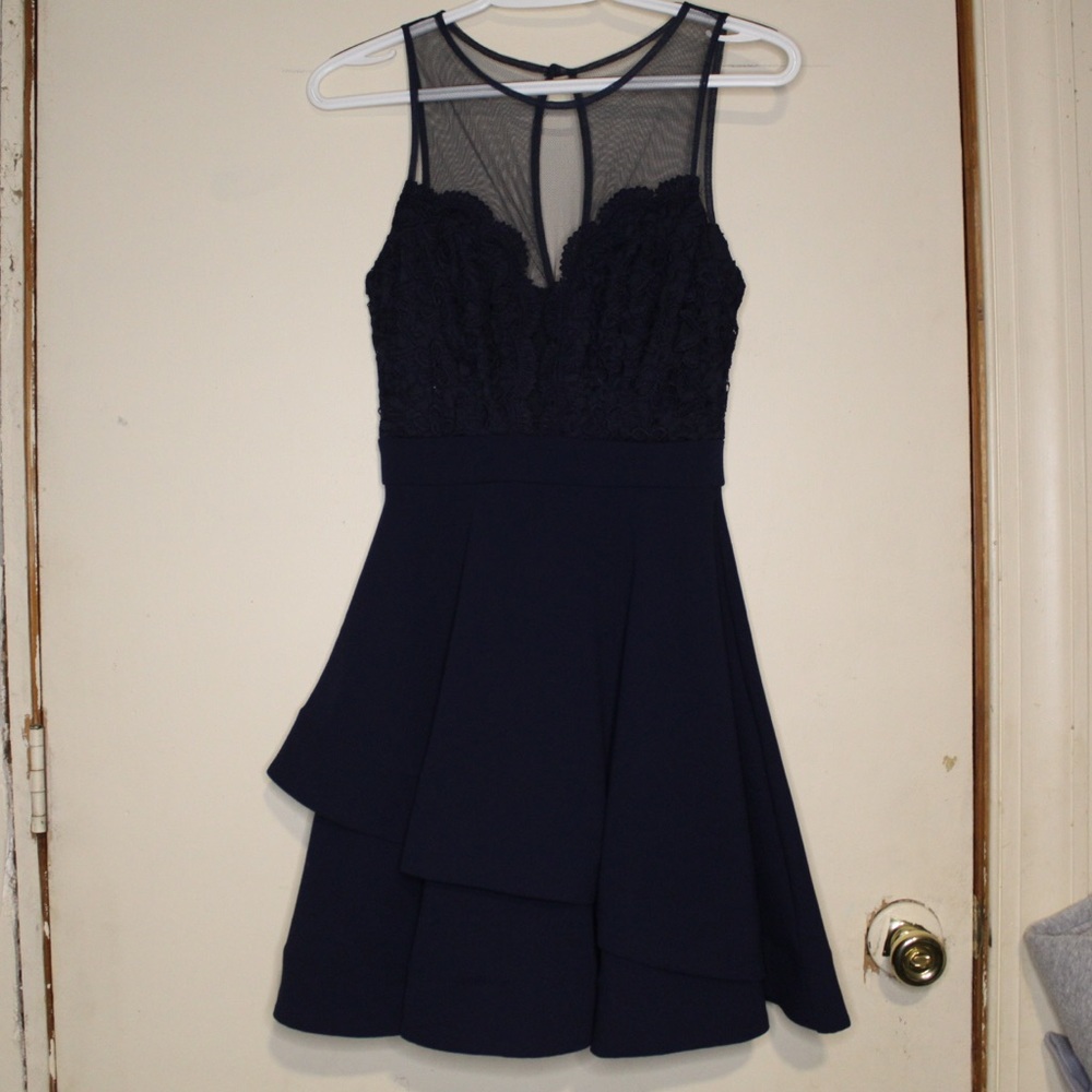 Homecoming dress dark navy blue